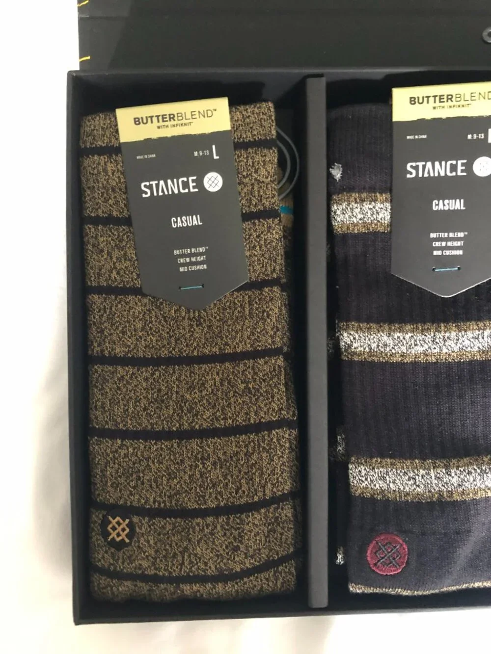 Stance McGregor Butter Blend 3 Pack Socks Gift Box Size L